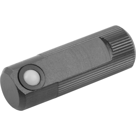 Kipp Lateral Spring Plunger, Std Force Single Sided, D=14 L=40, Form:B, Steel, Comp:Polyacetal K0374.114